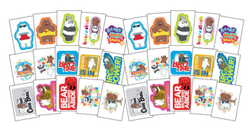 We Bare Bears Stickers - 30 Vending Sticker Sheets for Party Favors, Goodie Bags, Activities, Rewards - Featuring Grizzly, Panda and Ice Bear
