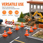 14Pcs Miniature Traffic Cones for Dollhouse, Plastic Road Sign Educational Construction Model