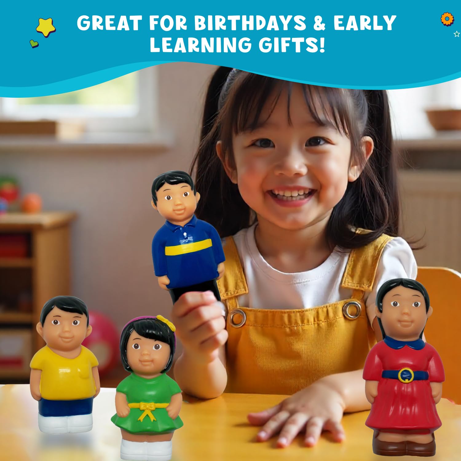 Get Ready Kids Asian Family Figures Set of 4-5 inch Multicultural Toys