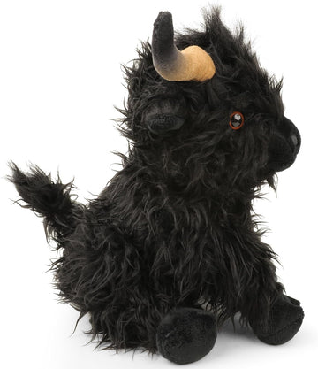 HoCutela Kid Highland Cow Stuffed Animal Farm Toy, ‘’10.5‘’ inch Realistic Highland Cow Plush, Scottish Cow Plush Toy, Farm Animal Cattle Plush Decor