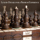 Wegiel Legate Luxury Wooden Chess Set for Adults and Kids - 18 Inch Handcrafted from Premium Beech and Birch Wood - Unique Folding Design with Chess