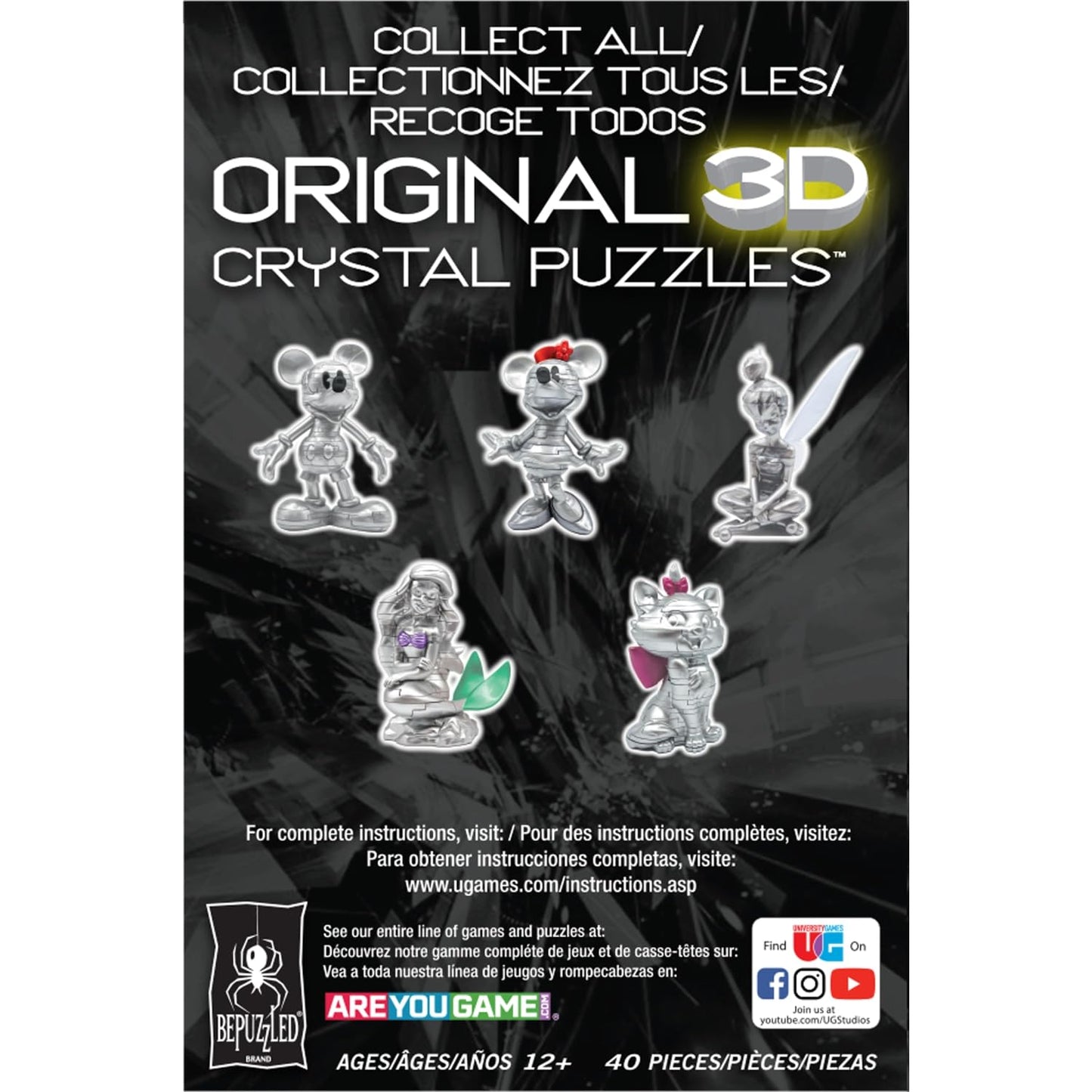 BePuzzled | Disney Platinum Minnie Original 3D Crystal Puzzle, Ages 12 and Up