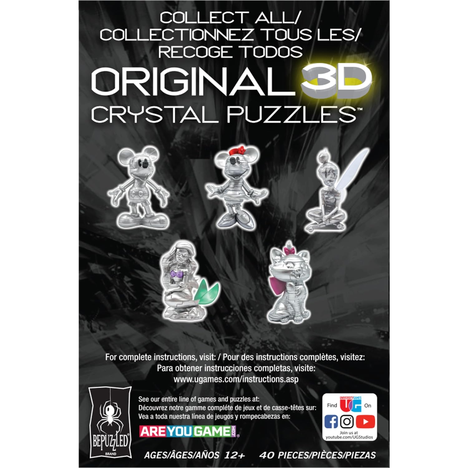 BePuzzled | Disney Platinum Minnie Original 3D Crystal Puzzle, Ages 12 and Up