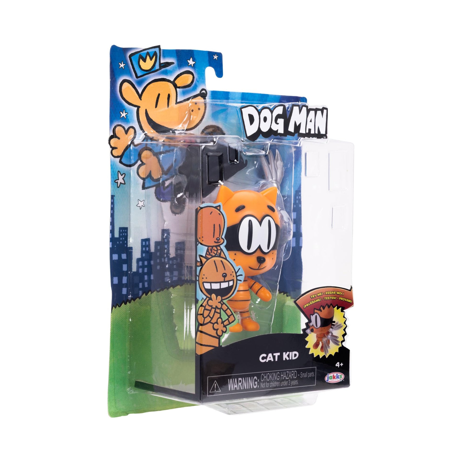 Dog Man 5" Scale Cat Kid Action Figure with Claw Accessory, 6 Points of Articulation