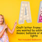 3FT Tall Mosaic Balloon Frame Letters Big Marquee Light Up Letters DIY Kit for Birthday Party Wedding Backdrop Decor Letter I Pre-Cut Foam Board