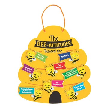 Fun Express Bee-Attitude Sign Craft Kit - Craft Kits - 12 Pieces