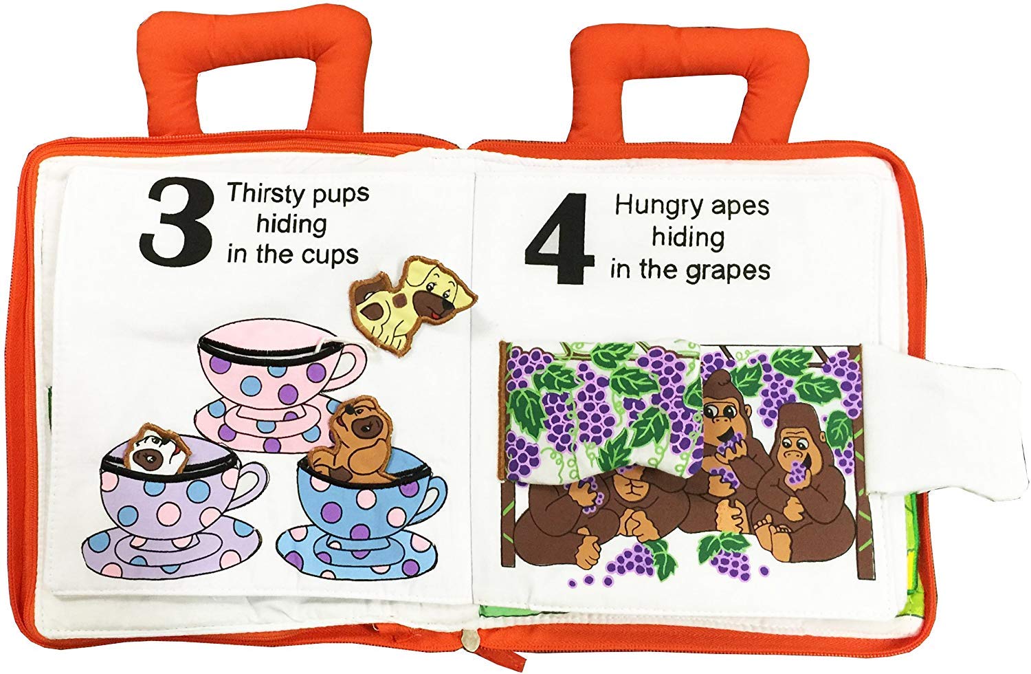 Pockets of Learning Personalized Count and Seek Child's First Counting Quiet Book Engaging Activity Busy Book for Toddlers and Children | Interactive