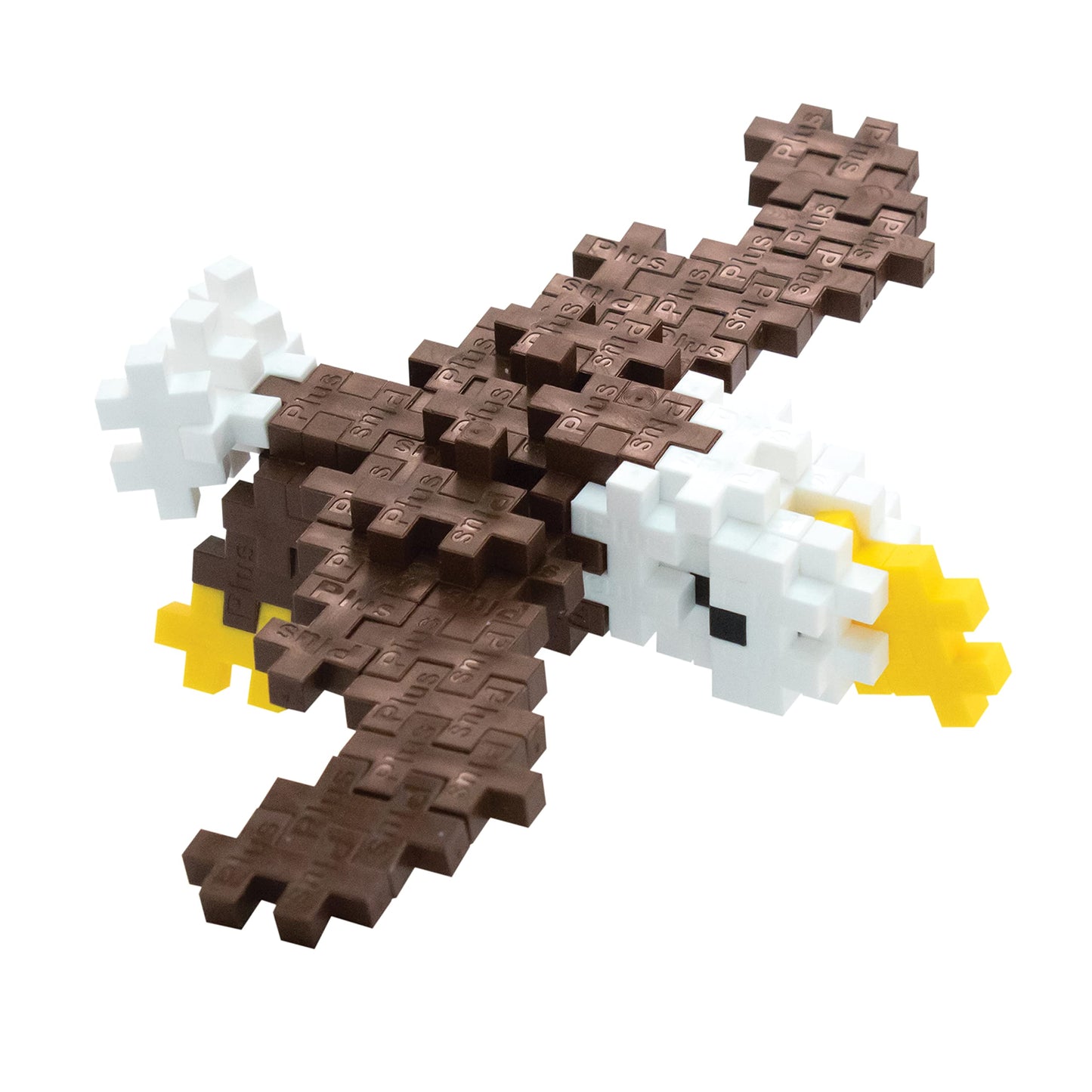 PLUS PLUS Bald Eagle - 3D Animal Figurine Building Block Set Tube, Mini Interlocking Puzzle Pieces, Fun Stem Toys for Kids