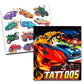 Hot Wheels Coloring Books Bulk for Kids - Hot Wheels Coloring Art Set Bundle Includes 2 Coloring Books with Activities, Tattoos, and Games Featuring