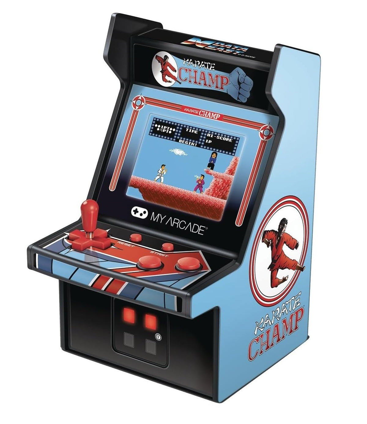 My Arcade Karate Champ Micro Player Arcade Machine: Fully Playable, 6.75 Inch Collectible, Color Display, Speaker, Volume Buttons, Headphone Jack