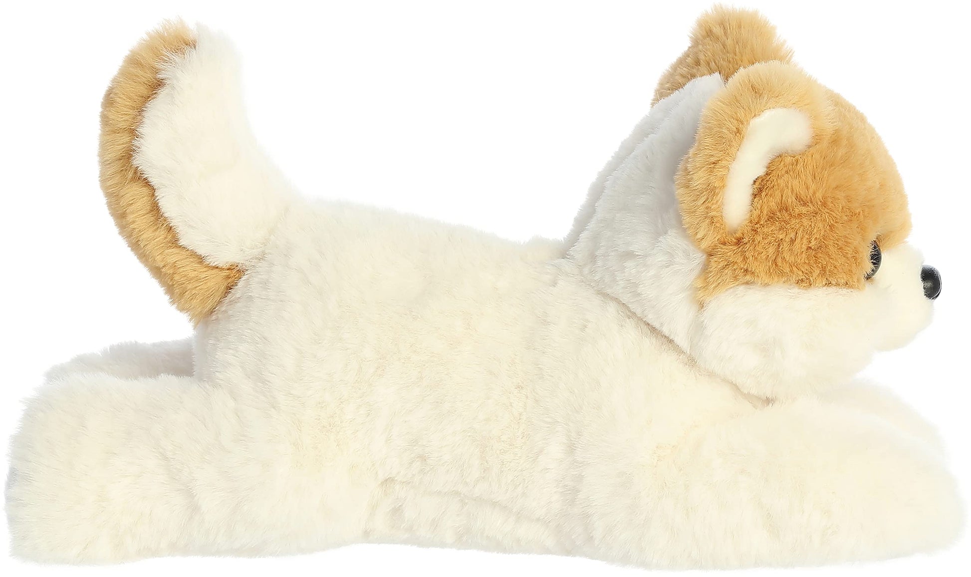 Aurora® Adorable Flopsie™ Peanut Pom Pup™ Stuffed Animal - Playful Ease - Timeless Companions - White 12 Inches
