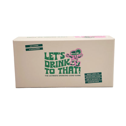 Island Dogs Let's Drink to That - Original Edition - The Ultimate Drinking Card Game - Card Games for Adults - Includes 500 Cards in 4 Categories