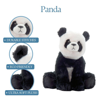 The Petting Zoo Panda Stuffed Animal, Gifts for Kids, Wild Onez Zoo Animals, Panda Plush Toy 12 inches
