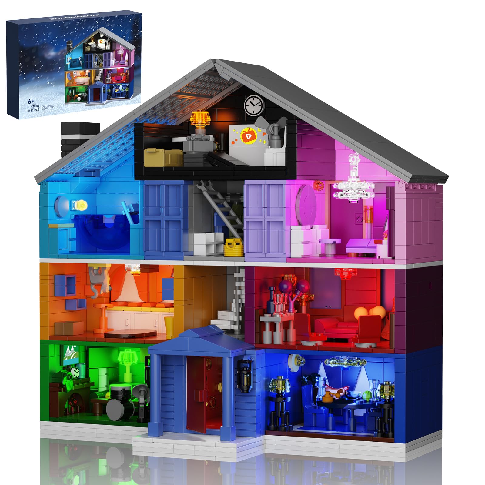 Star House Building Set, Star House Toy Model Compatible with Lego, Valentine's Day and Birthday Gifts for Girls Fans Adults Girlfriend Wife (1426
