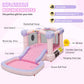 AKEYDIY Bounce House for Kids, Pastel Bouncer with Slide, Pink Inflatable Jumping Bouncy Castle for Birthday Party Gifts Outdoor & Indoor, UL Blower