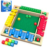 Shut the Box Game, Wooden Board Tabletop Dice Game for 2-4 Players & Kids Adults, a Fun Math Learning Toy for Family Game Night - an Ideal Made from