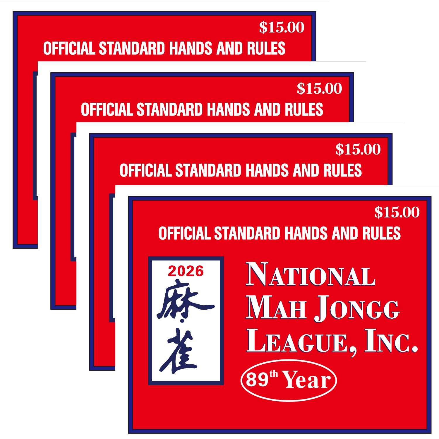 Cotftr Mahjong Cards 2026, 4 PCS Mah Jongg Card Large Print, Easy to Read Rule Cards for Mah Jongg, Perfect Mahjong Accessories and Gifts for Mahjong