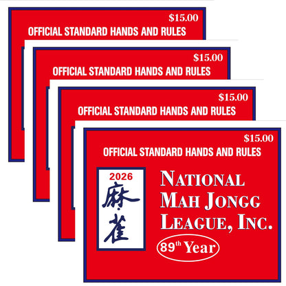 Cotftr Mahjong Cards 2026, 4 PCS Mah Jongg Card Large Print, Easy to Read Rule Cards for Mah Jongg, Perfect Mahjong Accessories and Gifts for Mahjong