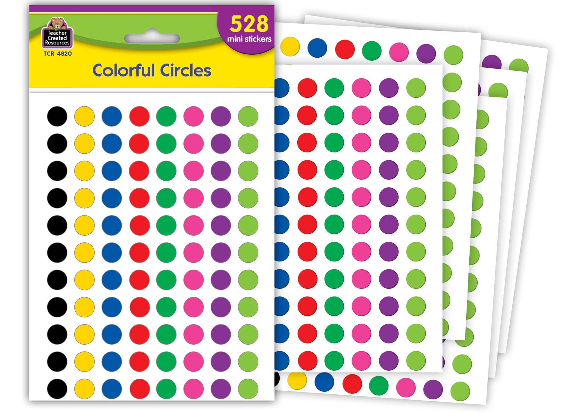 Teacher Created Resources Colorful Circles Mini Stickers (4820)