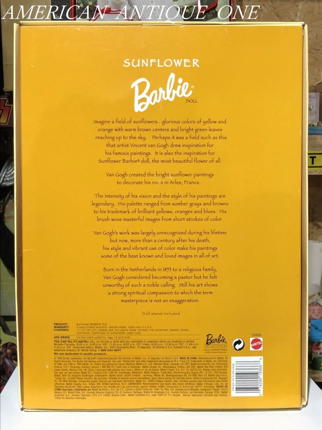 Sunflower Barbie Second in Series 1998