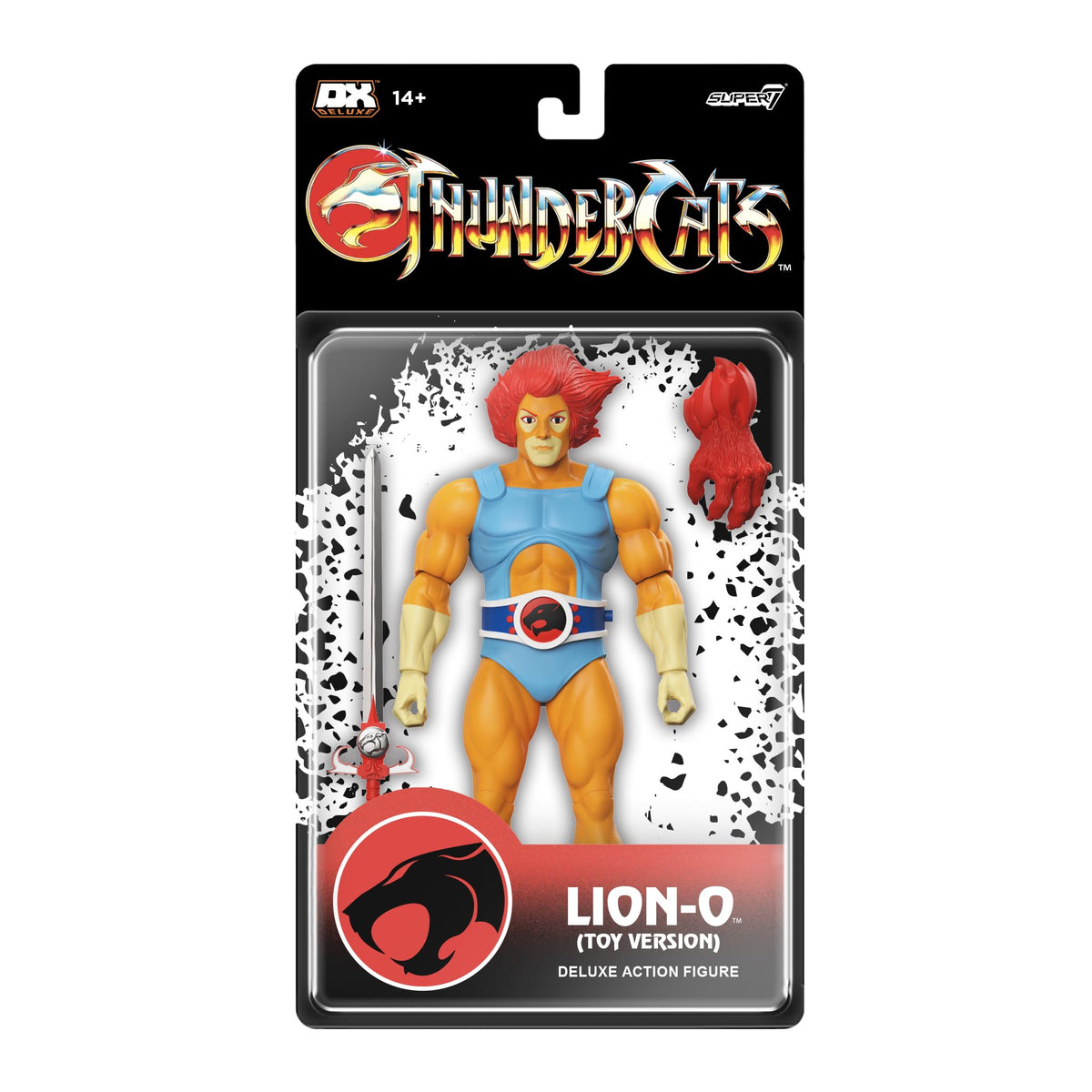 Super7 Deluxe Thundercats Lion-O (Toy Recolor) - 7" Thundercats Action Figure with Accessories - Classic Cartoon Collectibles and Retro Toys