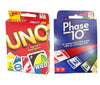 Mattel Bundle of Phase 10 Card Game and UNO Card Game
