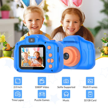 Mafiti Kids Camera,26MP HD Mini Selfie Digital Camera for Kids,Toddler Camera1080P Video,Outdoor Toy for Holiday,Birthday Xmas Gift for 3-8 Years Old