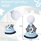 Agkvw Race Car 2nd Birthday Crown for Boys - Fast Birthday Hat and Decoration, Blue Decor