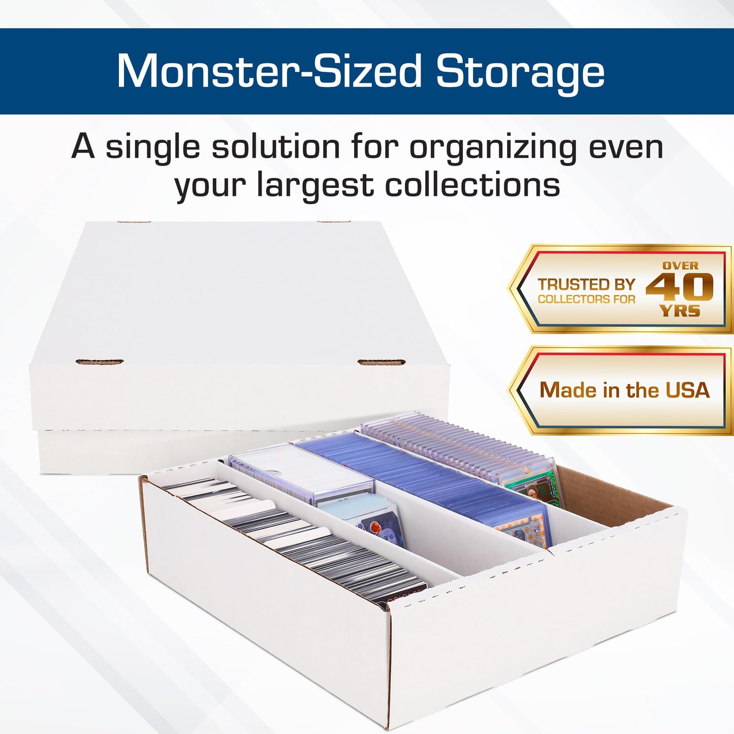 BCW Monster Box - 6ct Trading Card Storage Box | Holds 3200 Cards | Sports & TCG Card Organizer