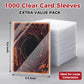 DeElf 1000ct Clear Card Sleeves Perfect Fit for Yu-Gi-Oh Game Cards 59 mm x 87mm
