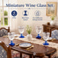 4Pcs Lovely Miniature Wine Glass Set for Dollhouse, 1:6 1:12 Scale, Ideal for Creating Realistic Dining Scenes?Dolls House Blue Stem Wine Glasses