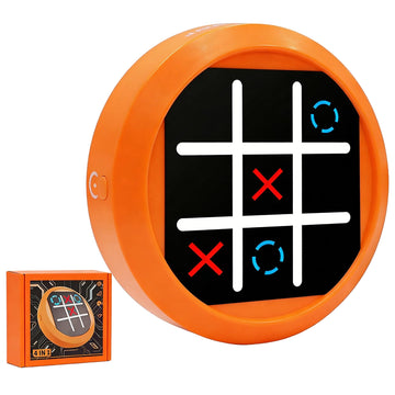 FortiTrust 4-in-1 Tic Tac Toe Game, Handheld Games Electronic Portable Travel Games for Kids Ages 3+ and Adults, Board Games Toddler Games for Brain