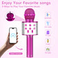 KIDWILL Wireless Bluetooth Karaoke Microphone for Kids, 5-in-1 Portable Handheld Karaoke Mic Speaker Player Recorder with Adjustable Remix FM Radio