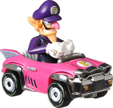 Hot Wheels Mario Kart Vehicle 4-Pack, Set of 4 Fan-Favorite Characters Includes 1 Exclusive Model, Collectible Gift for Kids & Fans Ages 3 Years Old
