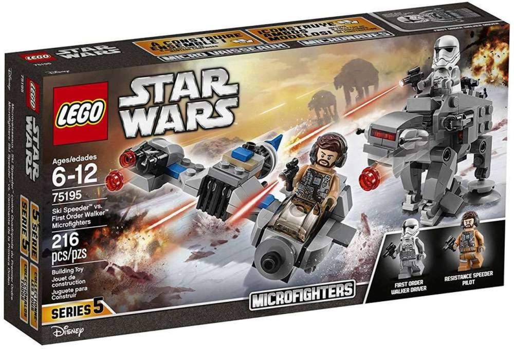 LEGO Star Wars: The Last Jedi Ski Speeder vs. First Order Walker Microfighters 75195 Building Kit (216 Piece)
