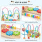 Bead Maze for Babies, Wooden Educational Abacus Beads Circle Toddler Toys - Colorful Roller Coaster Activity Game,Great Gift for Babies Toddlers Girls