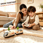 Electric Train for Wooden Track, Remote Control Train Toy, Motorized Train and Tunnel with Voice & Lights Effect, Battery Operated Locomotive Train