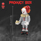 aphpaio Pennywise Clown Building Set, Horror IT Movie Merchandise Figure Building Kit, Creative Halloween Collectible Birthday Gift for Kids Teens