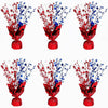 6 Pack 4th of July Table Centerpiece Decoration, Metallic Foil Spray Star Burst Patriotic Decor for 250th Anniversary Independence Day, Holiday