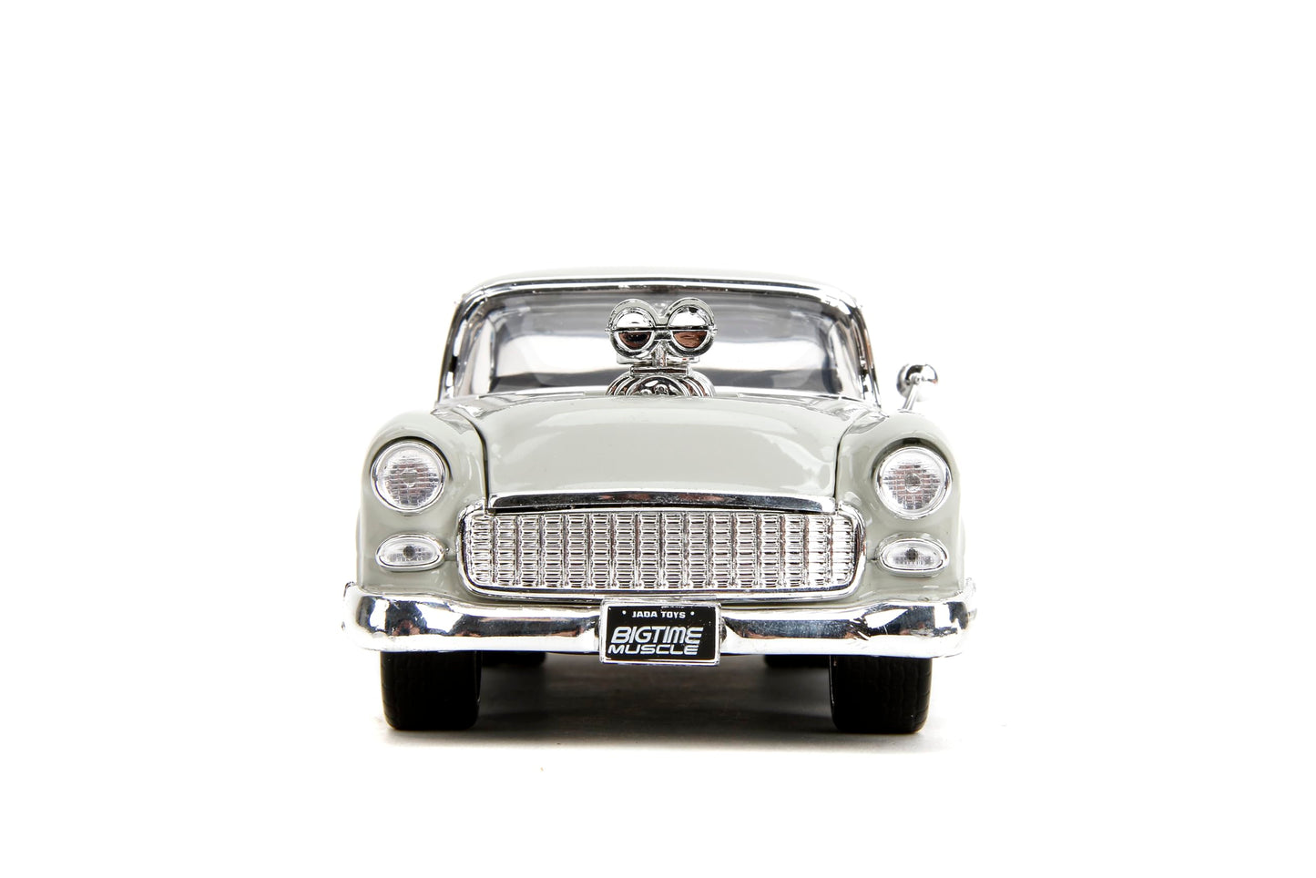 Jada Bigtime Muscle 1:24 1955 Chevrolet Bel-Air Die-Cast Car, Toys for Kids and Adults(Cool Gray/Gloss Blue)