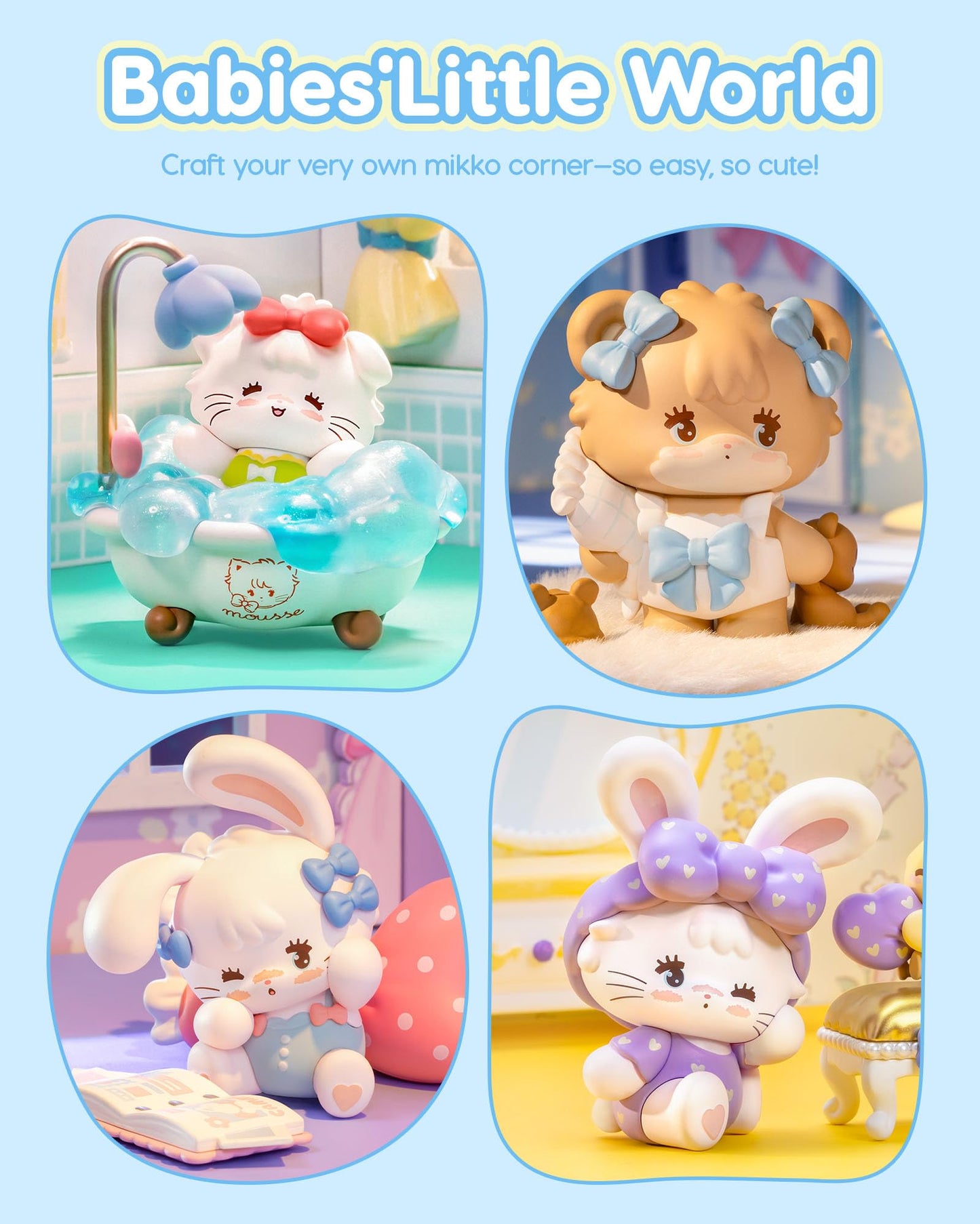 ROBOTIME Babies’ Little World Blind Box 1PC Surprise Kawaii Doll Action Figure Collectible Cute Desk Decor Random Art Toys Creative Gifts
