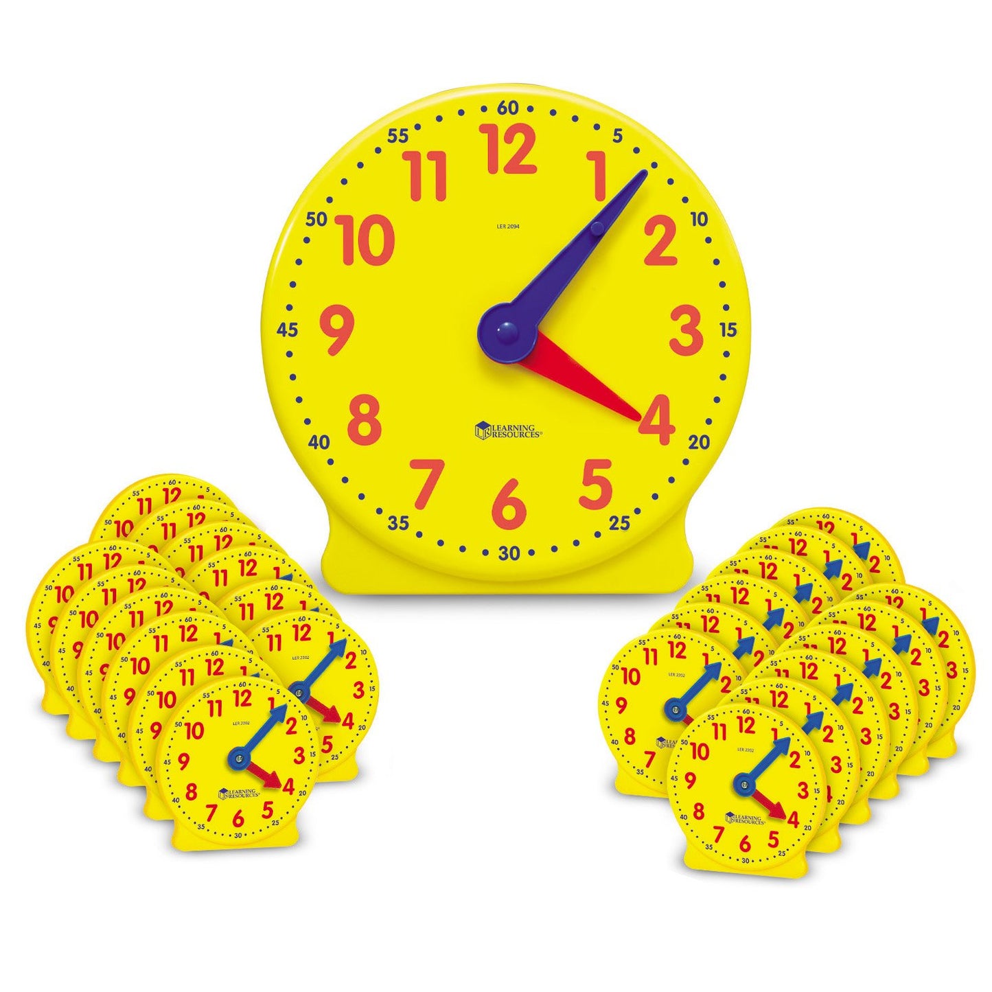 Learning Resources Classroom Clock Kit - Preschool Must Have, Teaching Time Activity , About Flash Time Cards, Montessori Toys, Math Manipulatives