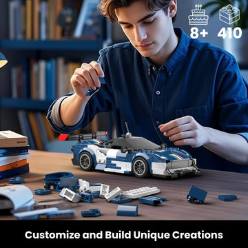 Mould King F488 Classic Sports Car Building Kits, MOC Racing Car Toys Model, Vehicle Blocks Set Suitable for Boys to Build, House Decoration Gifts