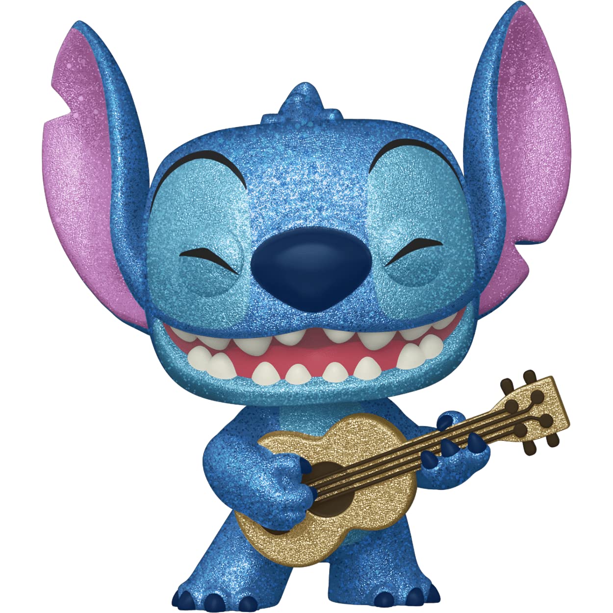 Funko S t i t c h with Ukulele [Dia Collection] (EE Exc): P o p ! Vinyl Figurine Bundle with 1 Compatible 'ToysDiva' Graphic Protector (1044-57488 -