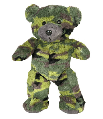Stuffems Toy Shop Record Your Own Plush 8 inch Camo Teddy Bear - Ready 2 Love in a Few Easy Steps