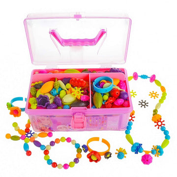GILI Pop Beads - Jewelry Making Kit for 3 4 5 6 7 8 Year Old Little Girls - Arts and Crafts Toys for Kids Age 4yr-8yr - Necklace Bracelet Creativity