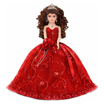 18” Quinceañera Last Doll with Umbrella Dress Stand - Última Muñeca Mis Quince Años Keepsake, Traditional Hispanic Mis 15 Doll, Ceremony & Table