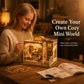 DIY Miniature House Kit, 428 PCS Jewelry Shop DIY Book Nook Kit with LED, 3D Wooden Puzzle Miniature Doll House Kit for Arts and Crafts Decor - Unique