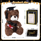 ZJoey 2 Sets Bear with Graduation Cap Toys Class of 2026 Graduation Plush Stuffed Teddy Bear Animal Dog Graduation Cap and Gown with Greeting Card
