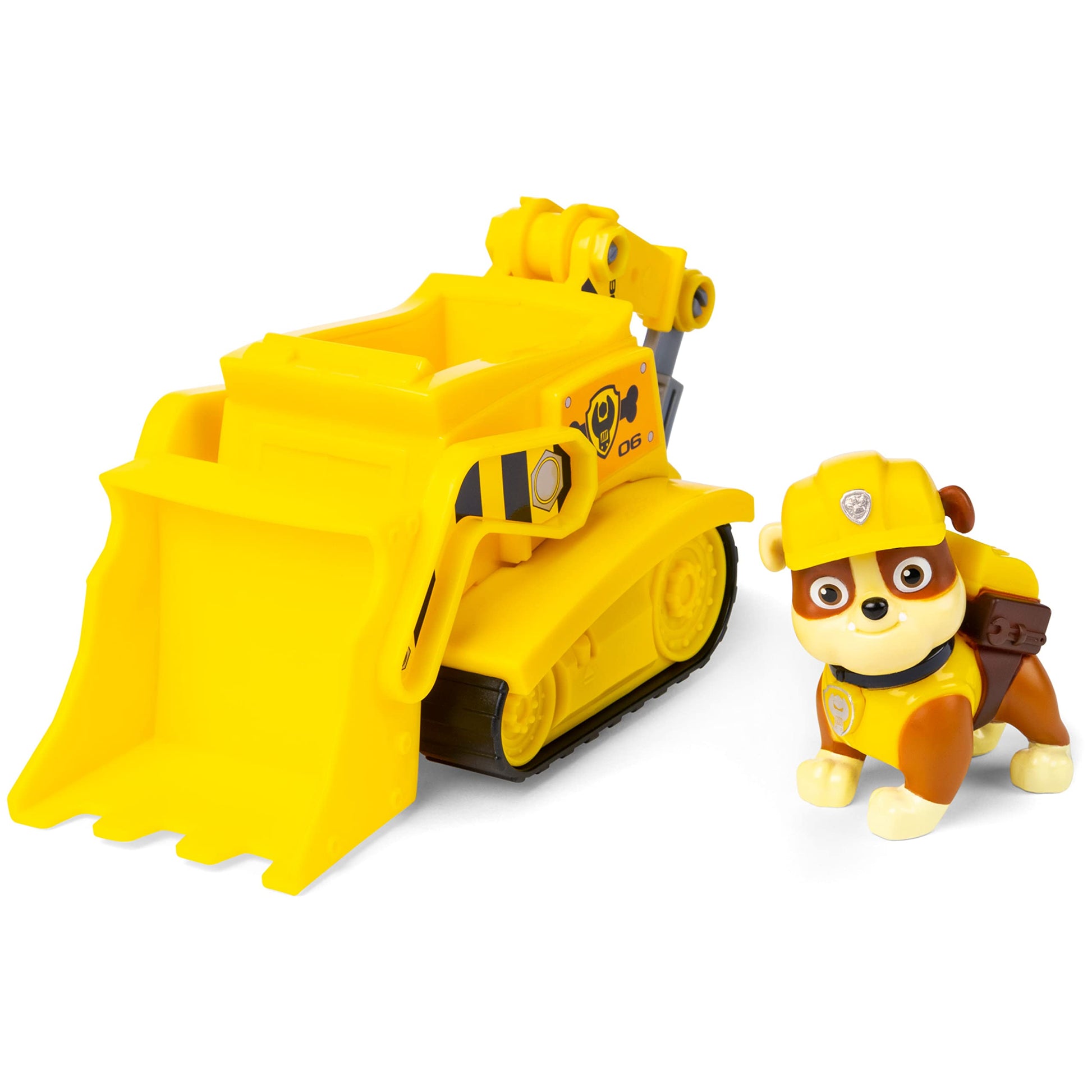 PAW Patrol, Rubble’s Bulldozer Vehicle with Collectible Figure, for Kids Aged 3 Years and Over